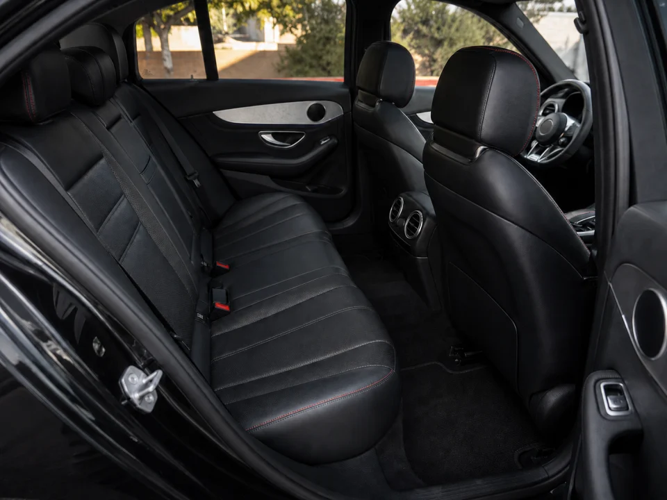 Illustrative view of a fully detailed premium black interior